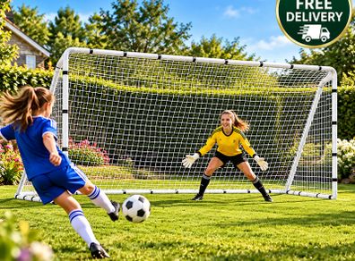 Football Goal 12ft x 6ft Heavy Duty Garden Soccer Goal