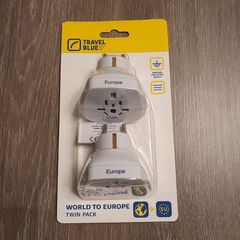 UK To Europe Plug Adapter pack of 2