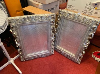 2 x silver mirrors