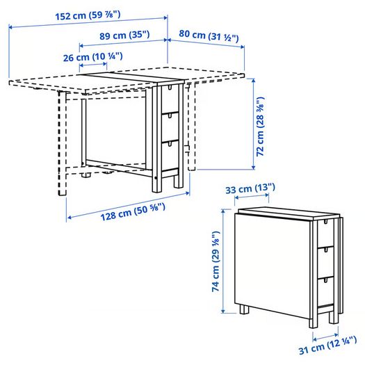 Ikea NORDEN foldable table