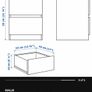 2x Ikea Malm Oak bedside lockers with glass tops Image 9