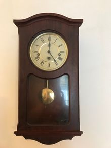 Vintage Hermie Wooden Case Chiming Wall clock