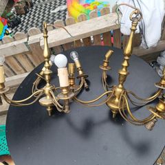 Vintage Brass Chandelier /