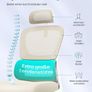 Executive Mesh Office Chair with Headrest & Folding Armrests Beige Image 3
