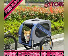 Pet Bicycle Trailer Foldable Dog Cat Bike Carrier with Suspension (FREE SHIPPING)