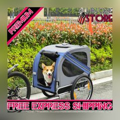 Pet Bicycle Trailer Foldable Dog Cat Bike Carrier with Suspension (FREE SHIPPING)
