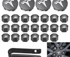 Tesla centre caps + nut covers (FREE POST)