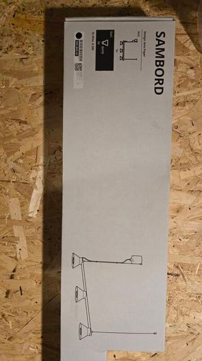 IKEA SAMBORD Pendant Light / Ceiling Rail with 3 Spotlights - Black (505.869.61)