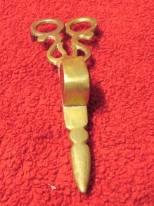 Vintage Brass Candle Wick Scissors / Snuffer