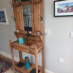 Hall stand antique style waxed quality  pine