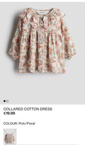 Cotton dress baby girl H&M