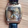 Transparent Automatic Skeleton Self Winding Leather Strap  Men Watch Image 2