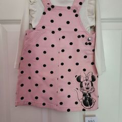 Girls Minnie Mouse Dress Set 12-18mths