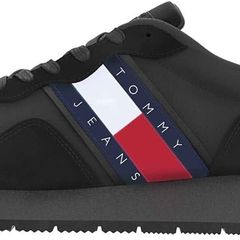 Tommy Hilfiger Men's Sneaker. Sports Shoes, Runners, Black, EU 45, UK 11, US 12