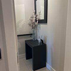 hall table and mirror