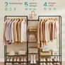 Industrial Open Wardrobe Clothes Rack 121kg with 9 Shelves Image 5