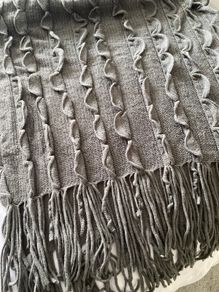 Grey Textured Blanket/Throw