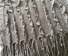 Grey Textured Blanket/Throw