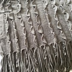 Grey Textured Blanket/Throw