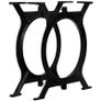 Dining Table Legs 2 pcs O-Frame Cast Iron Image 2