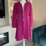 Ladies Fuchsia-Pink, Bow-front Flared Coat from Savida. Size UK 10 / EU 38 Image 6