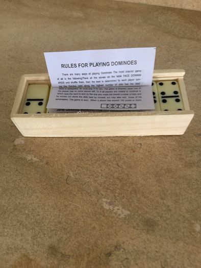 Domino set in original wooden box