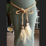 1 Pure Wool Natural Locks on a Hemp Rope Viking Cosplay Maiden Waist Belt Image 4