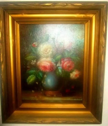 Vintage Victorian Oil Siigned 'C. Josephin'