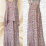 Vintage Y2K Avoca Anthology two piece, silk and jersey maxi dress, with silk and lace tunic top S 10 12 Image 2