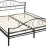 Metal Bed Frame with Slatted Frame, 180 x 200 cm Image 4