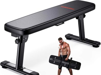 Weight Bench Folding Workout Bench with Carrying Handle Flat Home Training Multiuse Fitness Bench (FREE POSTAGE)