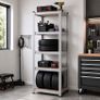 Heavy-Duty Shelving Unit, 5 Tiers, HWD: 200 x 90 x 60 cm, Silver up to 875 kg, basement & garage, storage rack, steel Image 4