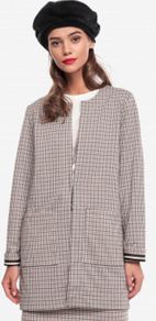 Tom Taylor Cardigan Jacket with Pockets (Brown) One Size