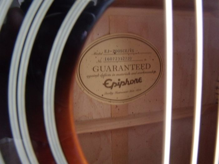 Epiphone EJ-200SCE Acoustic-Electric Guitar - Vintage Sunburst