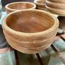 Rare Set 6 Rustic Irish Wood Turned Beehive Style Bowls Retos Shannon 1970s Image 10