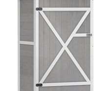 Wooden Garden Storage Shed, Garden Shed Tool Cabinet Organiser with Shelves, 75 x 56 x115cm, Grey