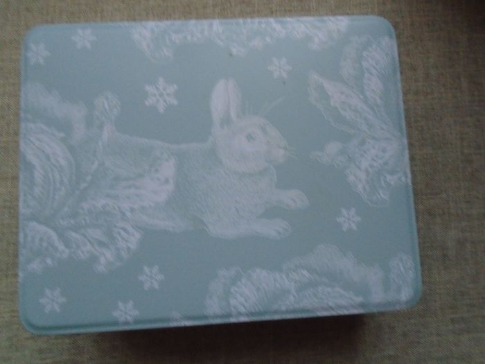 Storage tin, Thornback & Peel Winter rabbit tin, Tin Box,Gift.Storage