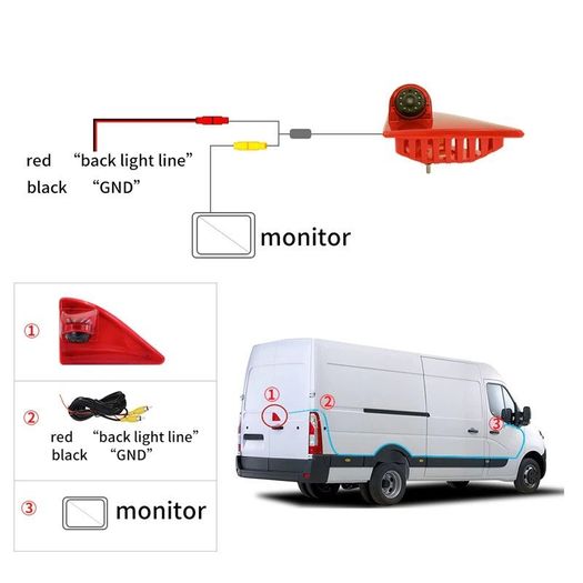Brake light camera Kit for Renault Master NV400 Movano