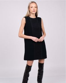 DSQUARED2 Black Fully Lined Sleeveless Shift Dress