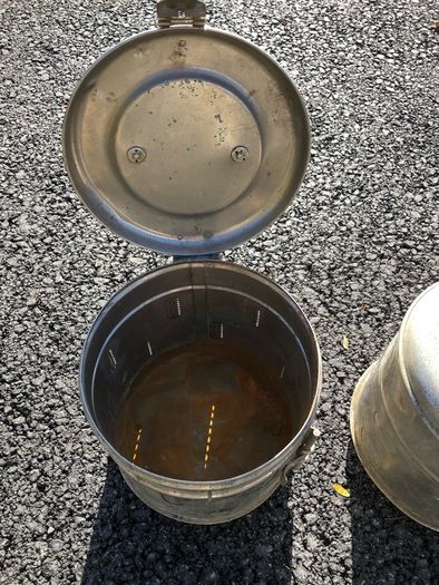 4 Vintage Stainless Steel Medical bins