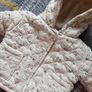 Upto1month, Bnwot Next Cream Floral Quilted Borg Fleece Hooded Jacket Image 3