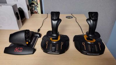 Thrustmaster T16000M HOTAS/HOSAS Dual Sticks & TWCS, Nyogel 767A Upgraded