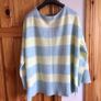 Monsoon Ladies Green and Yellow stripe Mohair wool Blend Lightweight jumper XL oversize Includes Post Image 6