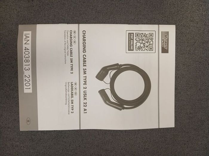 electric charging cable type 2