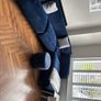 Navy L shape corner couch EZ living Image 4