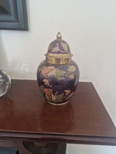 cloisonne lidded urn