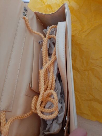 Yellow Gold Beaded evening clutch bag, brand new