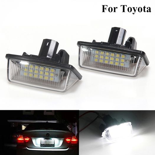 2 Pcs LED Number License Plate Light Lamp Super White Error Free For Toyota Avensis Camry Yaris For Peugeot Citroen 206