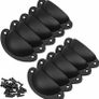 10 Pack Drawer Handles, Chrome Cabinet Handles, Iron Shell Pull Cupboard Door Handles, Cup Handles with Screws, Pull Knobs for Kitchen Cupboard,Wardrobe,Furniture,Dresser Drawer (MULTIPLE COLOURS) Image 2