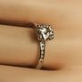 White Gold Moissanite Solitaire Ring with Accents Image 6